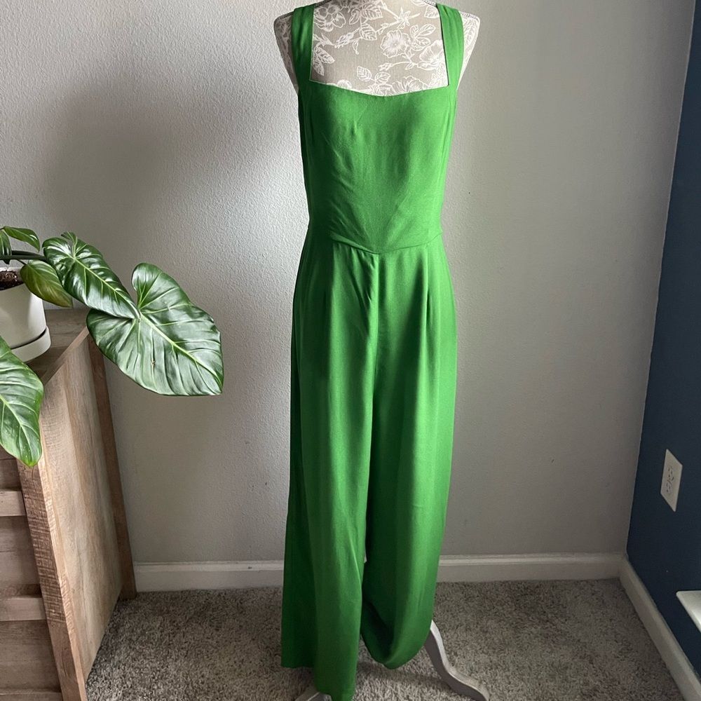 Reformation Alva Jumpsuit in Kelly Green